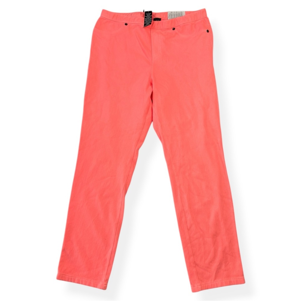 Hue Chinos Skimmer Leggings Womens Size M Neon NWT